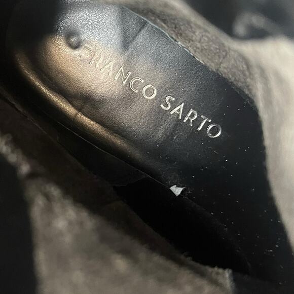 FRANCO SARTO Gray Leather Suede Slouchy Western Cowboy Boot Women's Size 8 - Picture 5 of 6